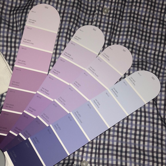 Kids Purple and blue plaid button down - Picture 3 of 4